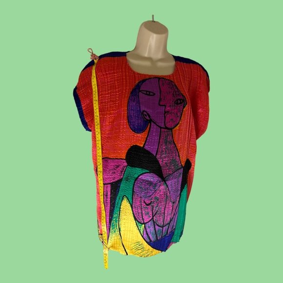 Valentina,PICASSO Design 2 sided TOP WEAR or FRAME IT Or PILLOW COVER  stretchy - Picture 2 of 10